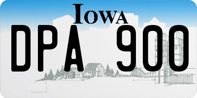 IA license plate DPA900