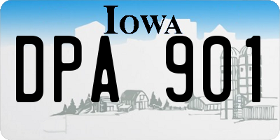 IA license plate DPA901