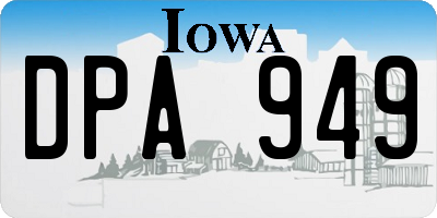 IA license plate DPA949