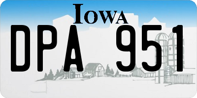 IA license plate DPA951