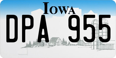 IA license plate DPA955