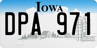 IA license plate DPA971