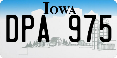 IA license plate DPA975