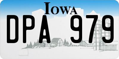 IA license plate DPA979