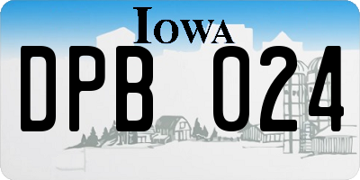 IA license plate DPB024