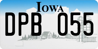 IA license plate DPB055