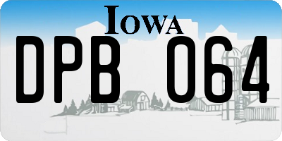 IA license plate DPB064