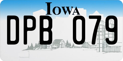 IA license plate DPB079
