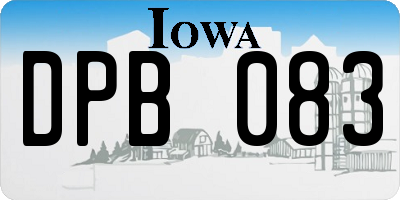 IA license plate DPB083