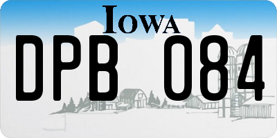 IA license plate DPB084
