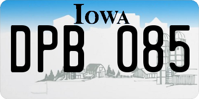 IA license plate DPB085