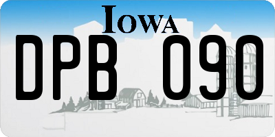 IA license plate DPB090