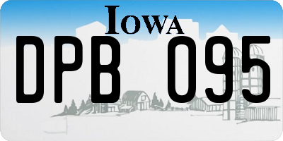 IA license plate DPB095