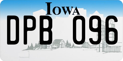 IA license plate DPB096