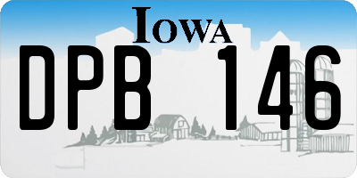 IA license plate DPB146