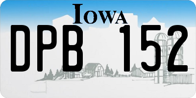 IA license plate DPB152