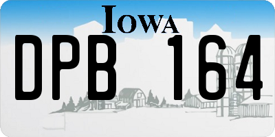 IA license plate DPB164