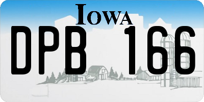 IA license plate DPB166