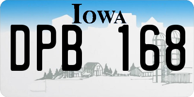 IA license plate DPB168