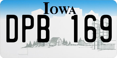 IA license plate DPB169