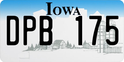 IA license plate DPB175