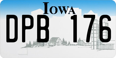 IA license plate DPB176