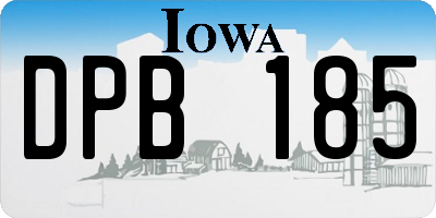 IA license plate DPB185