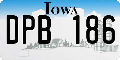 IA license plate DPB186