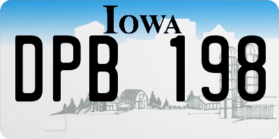 IA license plate DPB198