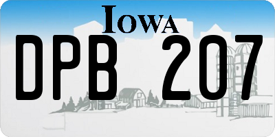 IA license plate DPB207