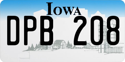 IA license plate DPB208