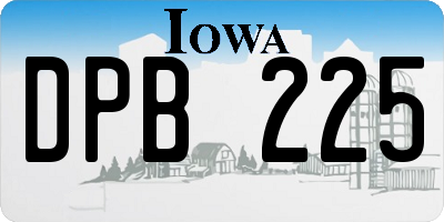 IA license plate DPB225