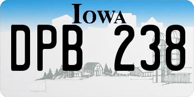 IA license plate DPB238