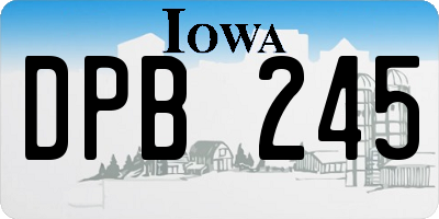 IA license plate DPB245