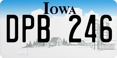 IA license plate DPB246