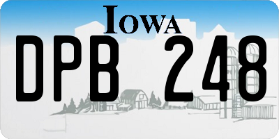 IA license plate DPB248