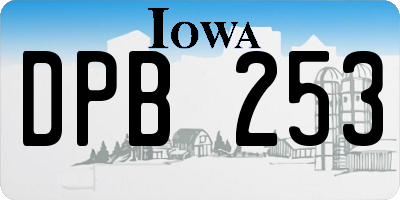 IA license plate DPB253