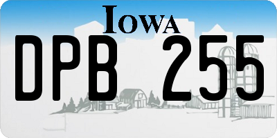 IA license plate DPB255