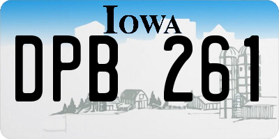 IA license plate DPB261
