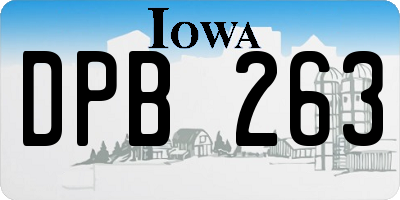 IA license plate DPB263