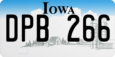 IA license plate DPB266