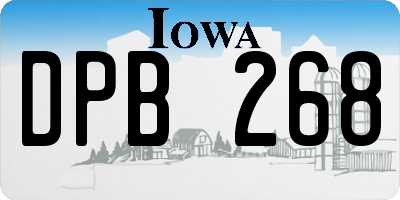IA license plate DPB268