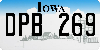 IA license plate DPB269