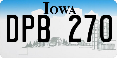 IA license plate DPB270