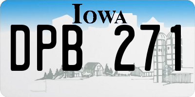 IA license plate DPB271