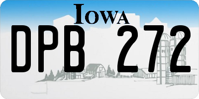 IA license plate DPB272