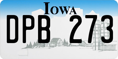 IA license plate DPB273