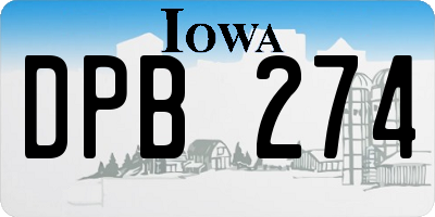IA license plate DPB274