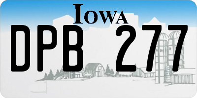 IA license plate DPB277