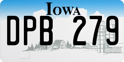 IA license plate DPB279